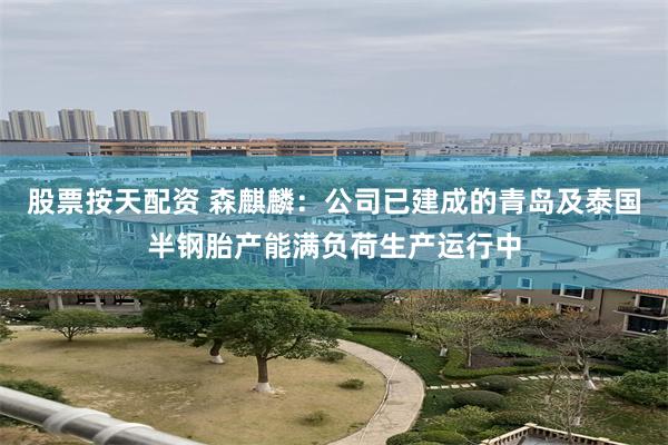 股票按天配资 森麒麟：公司已建成的青岛及泰国半钢胎产能满负荷生产运行中